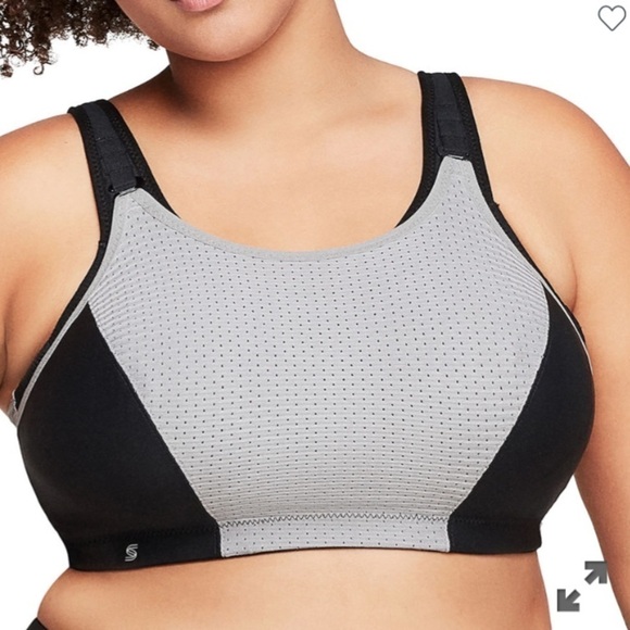 NEW GLAMORISE Sport Bra Size 44DD Grey/Black NWOT - Picture 15 of 15